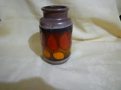 Buy Vintage 1970s Scheurich Keramic West German Vase  Orange/Red, 'Fat Lava' 231-15  • 24.99£