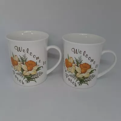 Buy Welsh Daffodils Lakeside Collection Mugs Cups Welcome To Puffin Patch X2 Vintage • 9.99£