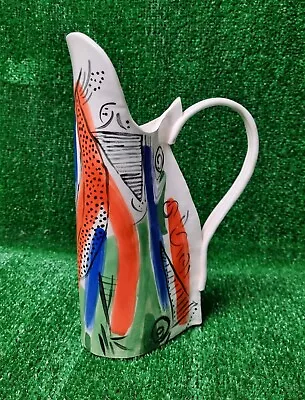 Buy Ceramic Earthenware Jug Vase With Art Deco Design Original Piece By Varie Freyne • 84.99£