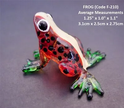 Buy Multi GLASS FROG Beautiful Glass Ornament Coloured Glass Animal Glass Figurine • 5.49£