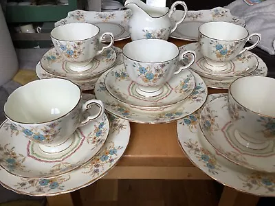 Buy Art Deco Plant Tuscan China Pattern No7751A Stunning Handpainted 18 Piece Teaset • 100£