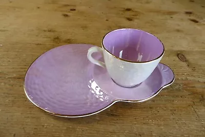 Buy Vintage Maling Lustre Ware - Purple Tennis Tea Cup And Saucer • 6£