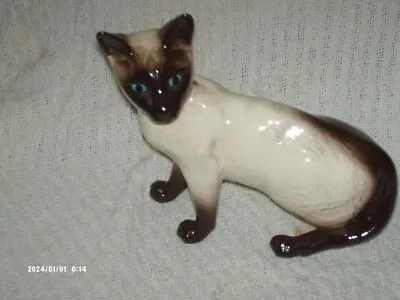 Buy Vintage Beswick Siamese Cat Ornament 16.5 Cm High/long 7 Cm Wide Very Good Cond • 32£