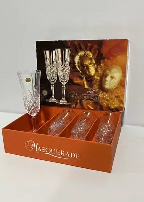 Buy Masquerade Cristal D'Arques Champagne Flute Glasses With Original Box - Set Of 4 • 38.35£