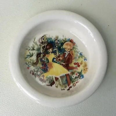 Buy Small Vintage Carlton Ware Dish With Boy & Girl Picture In Fairly Good Condition • 5£