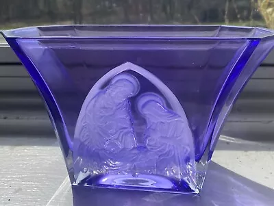 Buy Vintage Purple Czech Republic Art Glass Planter/Vase Holy Family Teleflora  • 29.45£