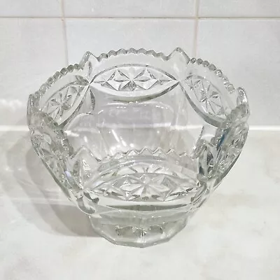 Buy Vintage Cut Glass Trifle Bowl VGC • 11.24£