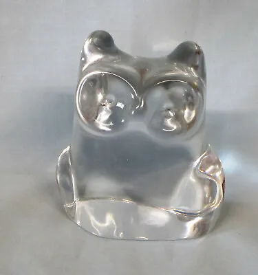 Buy Orrefors Crystal Owl Paperweight 3 5/8, With Tag • 17.97£