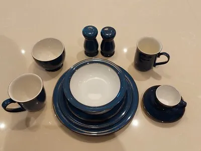 Buy Denby Pottery Boston Blue Stoneware Crockery Tableware Set - Assorted Items • 6£