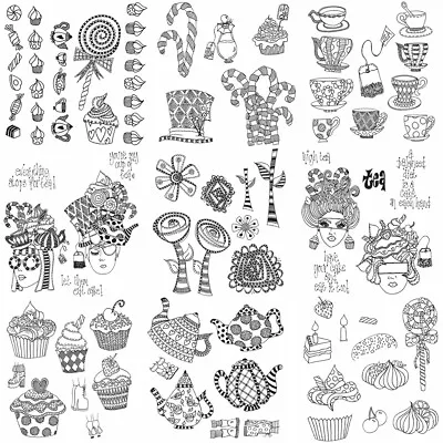 Buy Cakes Tea Girls Fancy Party Clear Stamps Rubber DIY Scrapbooking Embossing Craft • 3.83£