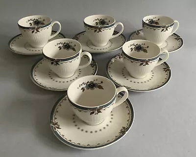 Buy Vintage Royal Doulton Old Colony Small Coffee Cups & Saucers X6 - Appear Unused • 29.95£