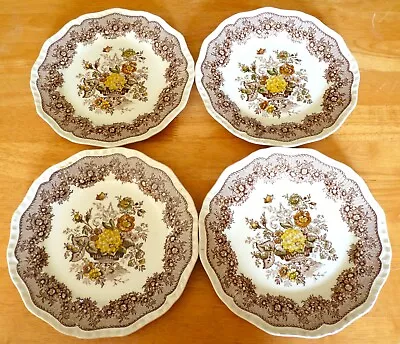 Buy Masons Ironstone China Four Ascot Brown Desert Plates 9   In Good Used Condition • 16£