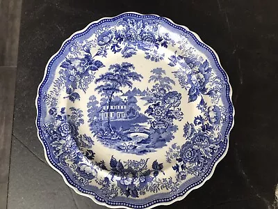 Buy Blue Transfer Ware Dinner Plate 10 In Royal Cottage Pattern Thomas Till & Son 46 • 46.64£