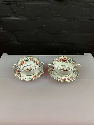 Buy 2 X Royal Grafton Malvern Soup Coupes Bowls And Stands / Saucers Set Smooth • 24.99£