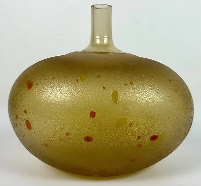 Buy Signed Kosta Boda Bertil Vallien Oval Textured Art Glass Vase • 80.64£
