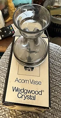 Buy ACORN VASE Wedgewood Crystal  FRANK THROWER HANDMADE BRITISH BOXED • 50£