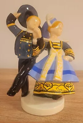 Buy Antique Rare French HENRIOT QUIMPER - Large Figurine - Dancing Couple - Perfect  • 129.99£