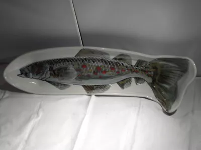 Buy Highland Stoneware Salmon Fish Shaped Serving Dish & Wall Plaque 65cm Long Lot 2 • 69.99£