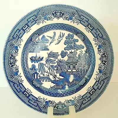 Buy Vintage Churchill Fine English Tableware Blue Willow Plates Staffordshire 8 Inch • 52.09£