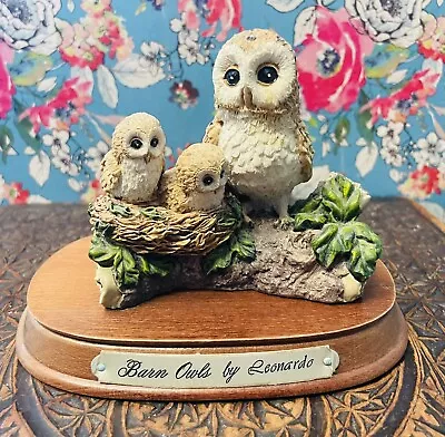 Buy Barn Owl Family By Leonardo Collection Mounted Ceramic Ornament Figurine VGC • 7.99£