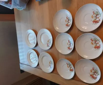Buy VINTAGE George Clews & Co Staffordshire Side Plates X 4, Saucers X 6 • 5£
