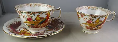 Buy Royal Crown Derby Olde Avesbury Ftd Tea Cup & Saucer Multicolored Birds Flowers • 37.85£
