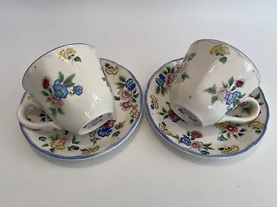 Buy Laura Ashley Hazelbury Set Of  2 Cups And Saucers Vintage 90's Cottage Core • 15.99£