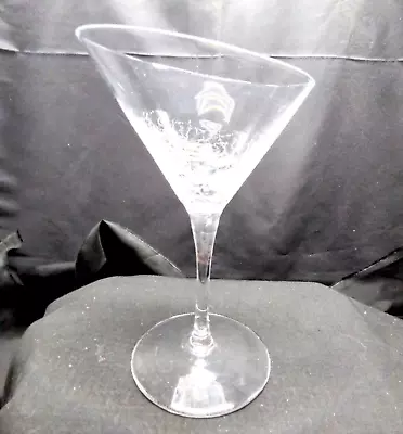 Buy Pier 1 Slant Rim Crackle Glass Martini Cosmo  Angled Rim 7.25  Cocktail • 14.47£