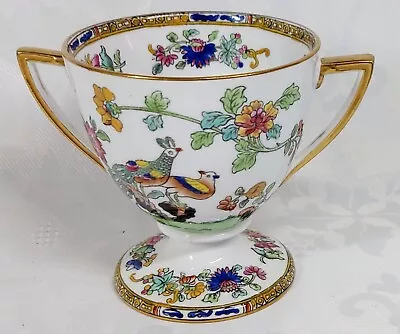 Buy Antique Vintage Copeland Spode China Twin Handled Gilded Cup Footed Urn • 24.95£