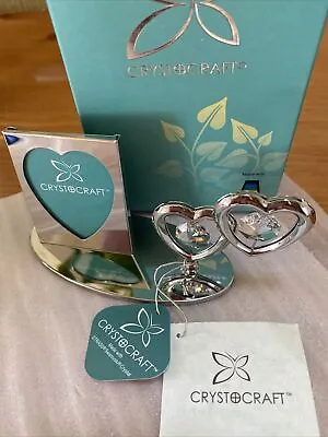 Buy Crystal Ornament Gift Set Crystocraft With Swarovski Hearts Photo Frame. Bnwt. • 11.99£