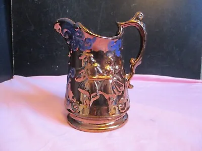 Buy Vintage Sunderland Ceramic Copper Lustre Ware Jug/Pitcher Hand Painted  Pottery • 3£