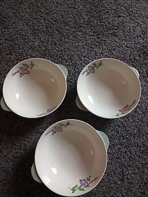 Buy 3 X Spode Copeland Green Floral Soup Bowls Dishes  Excellent Condition • 6.99£
