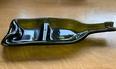 Buy Wine Bottle Nibble Tray Cheese Olives Grapes Serving Plate Fused Glass Gift  • 14.50£