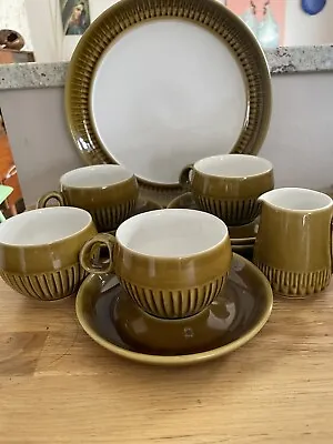 Buy Vintage Denby Langley Dinner Plates Set, Coffee Cups Sugar Bowl 15 Pieces Retro • 45.99£