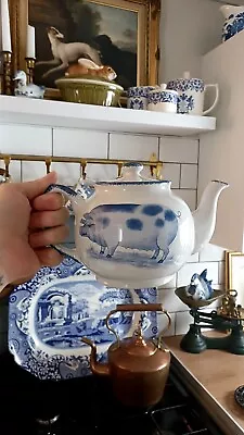 Buy Price And Kensington Blue And White Pig Teapot • 20£