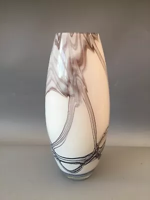 Buy Vintage Murano Hand Blown  White Multi  Colour  Vase • 34.99£
