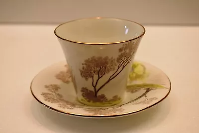 Buy Vintage Shelley Bone China Tea Cup Saucer Sipper Cup England Tree Flower Desig 1 • 75.32£