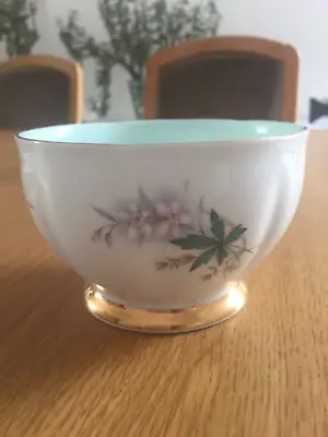 Buy Vintage Bone China Sugar Bowl  Louise   By Queen Anne  Mint Floral Leaf Gilt • 9.70£