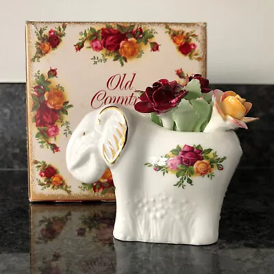 Buy Royal Albert Old Country Roses , Hand Painted Roses Elephant Ornament, Boxed VGC • 29£