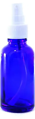 Buy Cobalt Blue Cosmetic Glass Bottles With Pump 50ml / 1.7oz • 0.99£