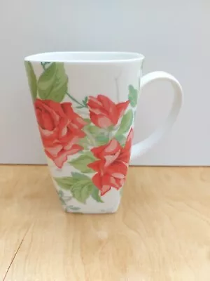 Buy  Laura Ashley Tall 14cm Square Mug Fine Bone China Roses Design Tea/ Coffee Mug • 12£