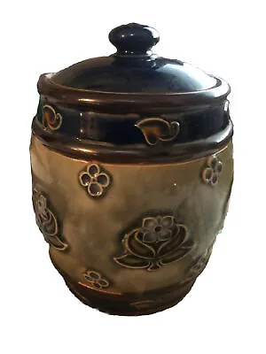 Buy Antique Art Nouveau Royal Doulton Lambeth Tobacco Jar With Lid C 1900 • 40£