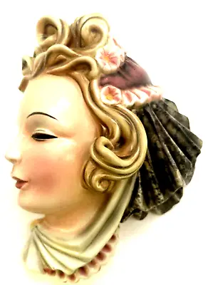 Buy RARE Wien Keramos Austria Art Deco Lady Profile Head Figural Wall Plaque • 279.72£