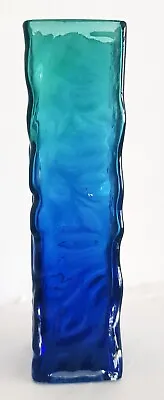 Buy Tajima Japanese Turquoise And Cobalt Blue Glass Bark Vase • 9.99£