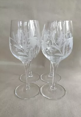 Buy Edinburgh Crystal Fuchsia Design No EDl10 Wine/Water Glasses X4 • 18£