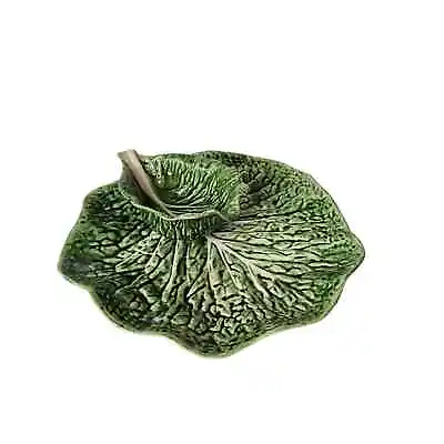 Buy Vintage Cabbage Leaf Vegtable Fruit Chip And Dip Bowl Made In Portugal • 26.84£