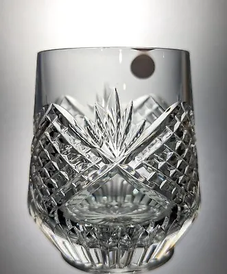 Buy TYRONE Lead Crystal SLIEVE DONARD Cut Glass Flat' Whisky Tumbler 8.5cm, 220g • 15£