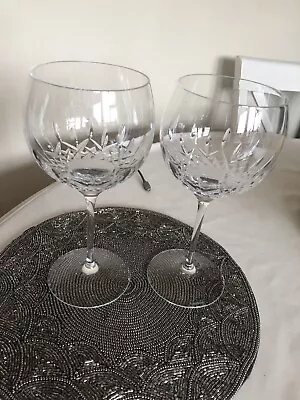 Buy WATERFORD Crystal LISMORE 8.5 In Tall BALLOON WINE GLASSES X2 New No Box • 72.99£