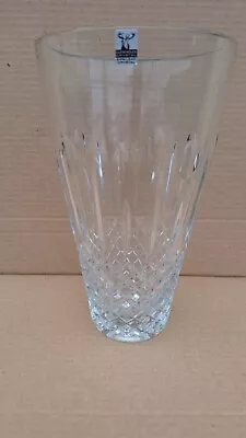 Buy GLENEAGLES 24% Lead Crystal Large Heavy Cut Glass Vase 25x15cm 2.35kg Pontil VGC • 30£