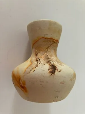 Buy Namadji 3.5  Pottery Vase - Beautiful Brown & Orange Swirls Made USA Captivating • 4.81£